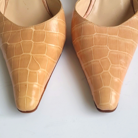 GIANNI MILANESI Milano Crocodile Leather Heels - Picture 9 of 14